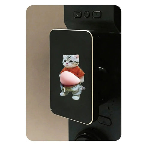 2 Pack Cat Themed Door Stopper Wall Protectors with Adhesive Soft Rubber Base Door Knob Shield and cartoon cat design