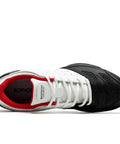 Top view of Durable Fencing Kicks For Men And Women With Breathable KPU Upper, Lightweight Rubber Torsion Sneakers, black red size 9.5