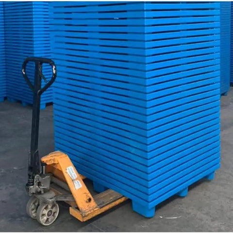 Nestable Plastic Shipping Pallet For Storage And Transport 1.2m Long 1m Wide 14cm High Durable HDPE Pallet with forklift
