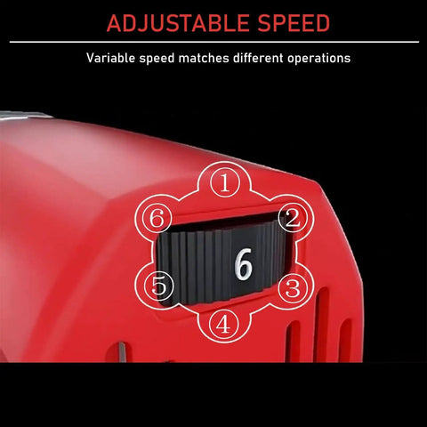 Close-up of adjustable speed settings on Heavy Duty 1100W Pipe Polisher And Tube Sander with variable control dial.