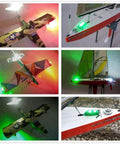 3 Piece LED Light Kit For RC Planes And Drones With Rechargeable Red Green White LEDs Ultra Bright Navigation Lights installed