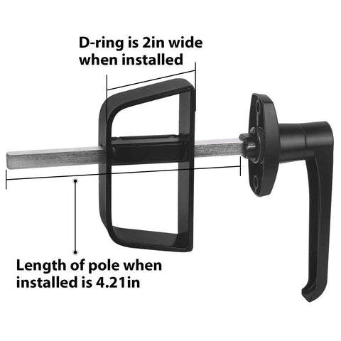 Heavy Duty Shed Door L Handle Lock Kit Featuring Four Matching Keys And A Dead Nuts Four Point Five Inch Stem For Smooth Install On Playhouses Chicken Coops Camper Rv And Garage Doors In Satin Black