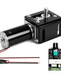 12V DC Worm Gear Motor With 12 Rpm Low Speed High Torque 70 Kg Cm Self Locking Reversible Gearbox PWM Speed Controller