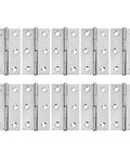 10 pcs stainless steel door hinges, long 2.15 x 1.3 in, for home furniture hardware.