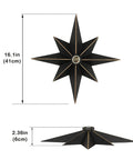 16 Inch Industrial Black Metal Star Flush Mount Ceiling Light With Vintage Farmhouse Vibe Dope Multipurpose Ceiling Wall Vanity Fixture