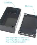 IP65 Waterproof Outdoor ABS Project Box Junction Enclosure For Electrical Components Black 7.9 By 4.7 By 2.95 Inch with open lid