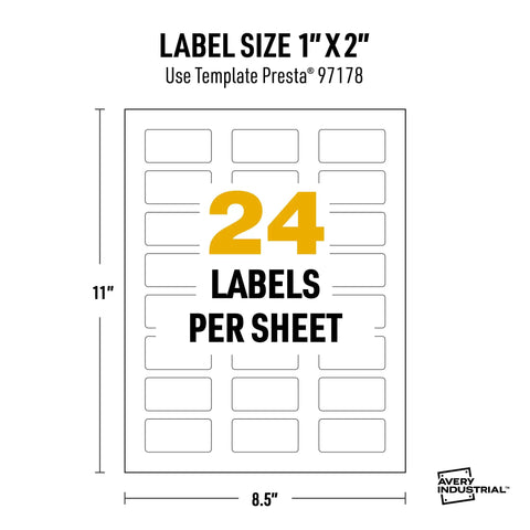 Tough As Nails Waterproof Ghs Labels Laser Printer Compatible 1X2 Inch White Rectangles 1200 Pack Built Like A Tank Chemical Oil Resistant Adhesive Stickers That Stand Up To Rough Play