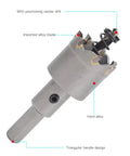Heavy Duty Cemented Carbide Hole Saw Kit With Alloy Steel Cutter For Drilling Clean Holes In Stainless Steel Iron Plates And Thick Plastic Sheets Made For Electricians Who Need Reliable Long Lasting Performance On Tough Jobs Today, hard alloy blade