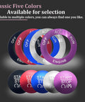 Aluminum Push Start Button Cover With Metal Ring For Car Interior, Engine Start Stop Switch Knob Cap Decor in five colors