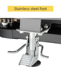 Close-up of stainless steel foot for ApolloLift Semi-Electric Pallet Stacker 3300 Lbs Capacity 118 Inch Max Lift Height.