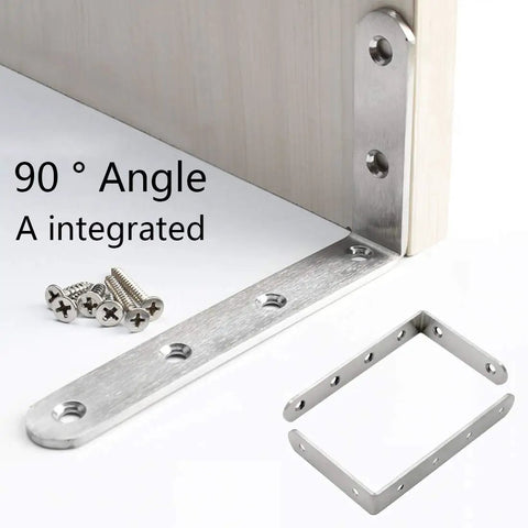 Heavy Duty L Shaped Shelf Brackets Set, Stainless Steel Corner Braces, Right Angle Wall Mounts with screws and expansion pipes