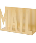 Sturdy Metal Desk Mail Organizer With Stylish Hollow Cutout For Bills, Letters And Papers Gold Finish Office Supplies Durable Iron