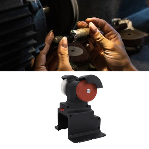 Upgrade Your Workshop With This Fafeicy Cordless Bench Grinder Featuring A Powerful Copper Motor For Sharpening And Polishing in use.