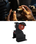 Omquot Cordless Mini Bench Grinder With Powerful Brushless Motor For Polishing And Sharpening Metals being used for precision metalworking.