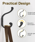 Heavy Duty Wall Mount Coat Hooks Set Of 4 Each Holds Up To 30 Lbs showcasing practical design and anti-slip features.