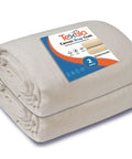 Canvas Drop Cloth 6x9 Feet Pack Of 2 for Painting and Home Projects, folded thick cotton tarps with label.