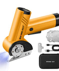 Get The Rhino Hit Cordless Electric Scissors Up A Gear With 4 Speed Settings Up To 320 Rpm For Fast, Smooth Cuts Through Cardboard And Packaging Materials This Yellow Rotary Cutter With Accessories