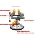 Compact Mini Suction Vise Clamp With 360 Degree Rotation And Portable Suction Base for DIY, showing design features.