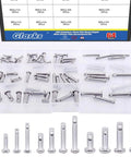 Beefy 64 Piece Clevis Pins Set Assortment Kit 304 Stainless Steel With Flat Head Single Hole Includes 12 Pin Sizes Organized