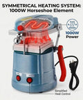 1000W Dental Vacuum Forming Machine For At Home Molding DIY Stainless Steel Heating System Night Guards And Whitening Trays Pro Grade High Efficiency Mold Tool 110V 60Hz Or 220V 50Hz symmetrical heating view