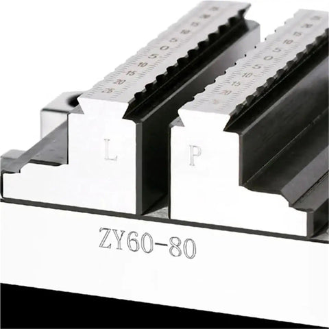 Close-up of self centering concentric vise for Rock Solid Go To Turntable Fixture With Self Centering Concentric Vise And Smooth Swivel Pliers Clamp.