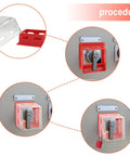 Emergency Stop Button Cover Box Type Transparent Guard Lockout For Pro Grade Machinery, clear plastic guard over red switch box with padlock