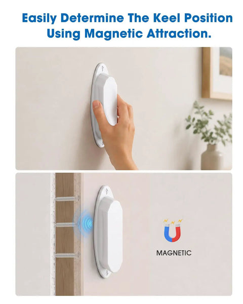 Badass Magnetic Stud Finder For Drywall, Battery Free Screw And Nail Detector With Three Super Strong N35 Magnets, No Sweat Wall Locator For Hanging Pictures And Shelves Slick Home DIY Game Changer Tool