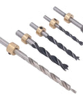 Top Notch 5 Piece Pocket Hole Drill Bit Set Made From High Speed Steel With Adjustable Depth And Three Knife Points For Super Clean Woodworking Holes In Just About Any Project You Got Going On, 5 drill bits