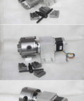 Heavy Duty Four Axis Rotary Head With Smooth Gapless Harmonic Drive For CNC Routers And Engraving Machines Built Like A Tank Precision Machining Upgrade Kit, close-up with accessories.