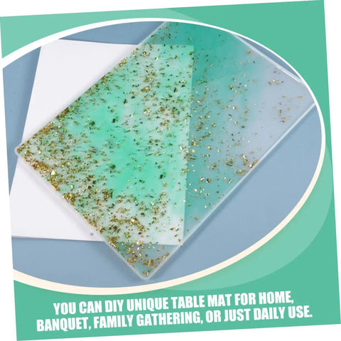 Top Shelf 2Pc Silicone Craft Resin Mats For DIY Epoxy Casting Projects And Custom Home Table Decor Or Writing Board Creations With Durable Non Stick Surface