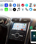 Ford Mustang Sync 2 To Sync 3 Upgrade Kit Plug And Play Wireless CarPlay 3.4 Interface And 8 Inch Capacitive Touch Screen in car