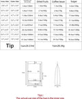 Diagram showing size chart and dimensions of 100 Pcs Kraft Stand Up Pouches With Window 3.5 By 5.5 Inch Zipper Food Storage Bags