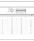 Technical diagram of 304 Stainless Steel Slotted Spring Pins With Spring Loaded Cylindrical Split Pin Design M1 5 Dowel For Easy Quick Assembly And No Fuss Disassembly In Machinery And Equipment, including size measurements in mm.