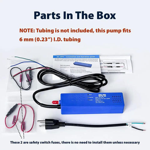 Contents of 6.4 GPH Condensate Pump For HVAC Drip Pan With 50 Ft Max Head Automatic Safety Switch Quiet Submersible Water Pump