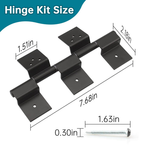 Entry Door Replacement Hinge Kit For RV And Camper Friction Door Hinge Set dimensions with black hinge and screw