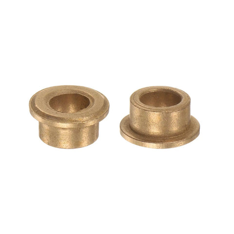 Eight Piece Bronze Oilless Flanged Sleeve Bearing Set 8mm x 12mm x 8mm Self Lubricating Bushing For Machinery Maintenance Free Low Noise Wear Resistant Corrosion Resistant Gold Finish, two bearings