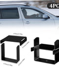 Heavy Duty Leaf Spring Clamps Kit 4 Pcs Stainless Steel Locks Up To 2.5 Inches Wide Secure Stabilizer For Cars And Trucks Stops Squeaks And Enhances Handling Smooth Ride, 4 pcs shown with size diagram
