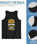 Men's Tank Top Breathable 100 Percent Cotton Undershirt Slim Fit Gym Ready Athletic Vest For Workout And Everyday Wear, front view.