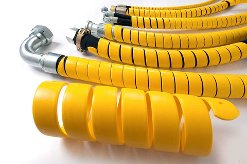 1 Inch Heavy Duty Spiral Wrap Cable Sleeve Hose Protector, HDPE Flexible Black Plastic Shield, 100 Feet of Durable Cable Protection for Wires, Cables, Automotive, and DIY Projects