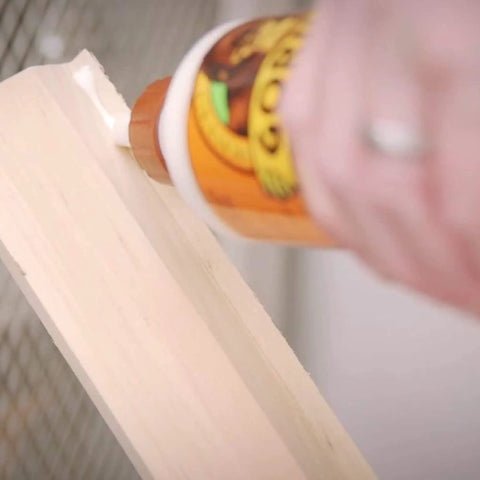 Applying Wood Glue For Indoor And Outdoor Projects, 18 Ounce Bottle, Natural Color, 2 Pack on wood surface in workshop