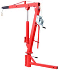 Heavy Duty 500 Pound Hydraulic Hoist Crane Lift For Pickup Truck And Pwc Dock With 2 Inch Hitch Mount showing red frame design.