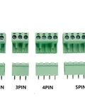 40 Piece 5.08mm Pitch PCB Terminal Block Set With 2 Pin 3 Pin 4 Pin And 5 Pin Plug In Screw Terminals 0.2 Inch Pitch Vertical Female Socket Kit For Electronics Projects And Panel Mounting No Fuss