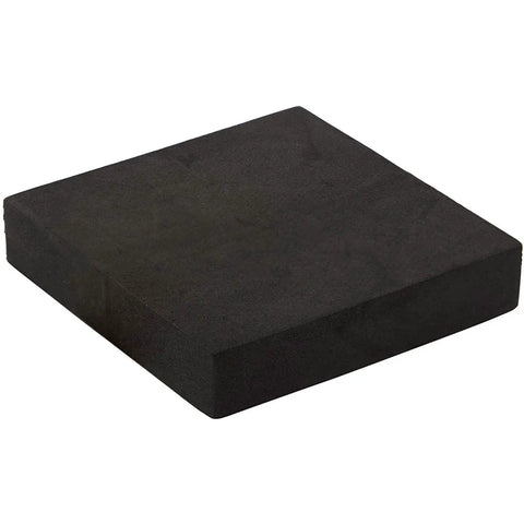 High Density Eva Foam Blocks For Washer And Dryer Quieting And Stabilization, black 4x4 inch vibration pad, single block view