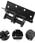 Black Four Inch Self Closing Door Hinge With 90 Degree Right Angle Dead Stop Bracket For Bulletproof Heavy Duty Cabinet and smooth detailed view