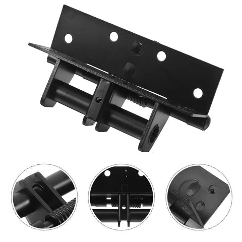 Black Four Inch Self Closing Door Hinge With 90 Degree Right Angle Dead Stop Bracket For Bulletproof Heavy Duty Cabinet and smooth detailed view