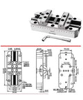 Heavy Duty Self Centering Vise engineered for top shelf CNC machining workflow showing clamping mechanism and dimensions.