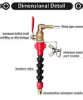 Pro Grade Dust Busting Misting System Water Sprayer with adjustable nozzle, bamboo tube, stainless steel buckle, and 6mm connector