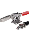Stainless Steel Toggle Clamp With Quick Release Horizontal Welding Tool Self Locking Mechanism Delivers Rock Solid Grip And Consistent Downward Pressure For Secure Workholding In Welding Metalworking Jig Making And Fabrication Projects