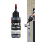 Natural Graphite Powder Lubricant 50ml dry lube in a handy needle design tube applied to a lock cylinder