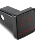 Dodge RAM Logo LED Hitch Cover For 2 Inch Receivers Black ABS Finish Lighted Brake Light Universal Fit For Chevy Ford Toyota GMC Jeep And More Trucks